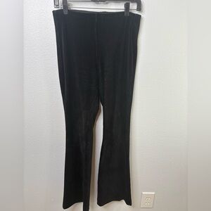 Free People Small Ribbed Black Bootcut Pants